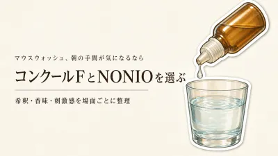 コンクールFとNONIOの違い｜香味・刺激感・希釈の手間を朝・食後・会話前で整理