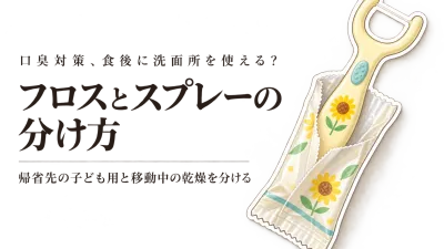年末年始の食後ケア｜個包装デンタルフロスと携帯口腔ケアスプレーをレビュー表示で比較