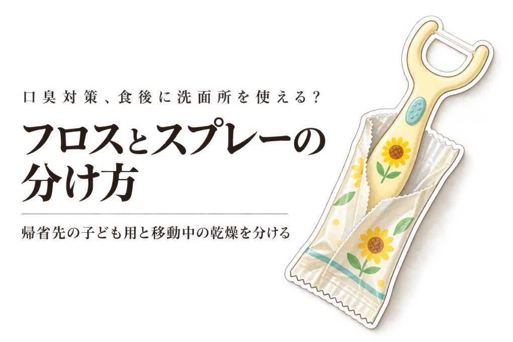 年末年始の食後ケア｜個包装デンタルフロスと携帯口腔ケアスプレーをレビュー表示で比較